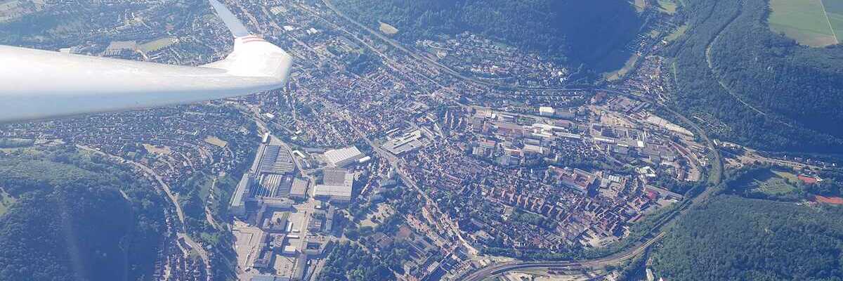 Flugwegposition um 16:27:54: Aufgenommen in der Nähe von Göppingen, Deutschland in 1654 Meter